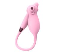 AAKOMA Vibratori Giocattoli, Vibratore Sessuale Capezzolo Stimolatore Clitorideo, Riscaldamento Intelligente 9 Frequenza Succhiamento e 7 Velocità Collisione Modalità Giocattoli Sesso Anale Pink