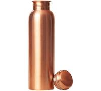 Aakrati Borraccia in rame, 1 litro, a prova di perdite, 100% puro, recipiente ayurvedico in rame, per bere più acqua, per palestra, yoga, tinta unita