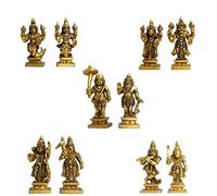 Aakrati Dashavataram - Dieci incarnazioni/avatar di Lord Vishnu -Lord Vishnu Tutte le statue Avtar sono realizzate in ottone con dettagli lavorati da artigiani indiani.