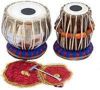 Aakrati Set di base per studenti, set di tabla in acciaio Bayan, Dayan, martello, cuscini e copertura, tavoli perfetti per studenti e principianti con budget limitato, tamburi tabla, tamburi indiani