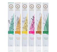 AAKRITI Incenso Bastoncini di incenso naturale Masala | [15 Grammi] | Confezione Assortita da 6 Salvia Bianca, Citronella, Patchouli, Sandalo, Muschio, Gelsomino