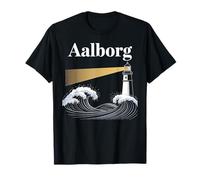 Aalborg Danimarca Beach City Travel Anchor Waves Maglietta