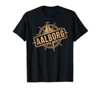 Aalborg Danimarca Beach City Travel Anchor Waves Maglietta