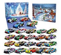 Aalendario Avvento 2025 Auto,Calendario Avvento 2025 Bambino,24 Pezzi Macchine Giocattolo Ragazzi per Bambini Regalo Bambino 3-12 Anni Regali Natale Calendario dell Avvento Regalini Fine Compleanno