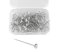 Aallo 100 Pezzi Spilli di Testa Cristallo in Acciaio Pins di Cristallo Trasparenti Sposa Perni Dritti per Matrimoni Anniversario Decorazione Floreali, Matrimoni