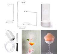 Generatore di schiuma per gastronomia molecolare per cucina, bevande, cocktail, kit di generazione di schiuma portatile con supporto per schiuma
