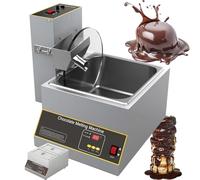 aallwwsso Mescolatore A Rotella per Cioccolato, Regolabile da 32 A 185 °F, Temperatrice Elettrica Commerciale per Cioccolato, per Una Produzione Efficiente di Caramelle 2Tank