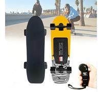 aallwwsso Skateboard Elettrico con Telecomando, Longboard Elettrico per Adulti E Ragazzi,Motore Singolo/Doppio,velocità Massima 24/45 Km/H,4 modalità di velocità, Longboard all-Terrain Singledrive-E