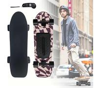 aallwwsso Skateboard Elettrico con Telecomando,Skateboard Longboard Elettrico A Motore Singolo/Doppio,24/45 Km/H,Autonomia 26/24 Km,Ip54 per Adulti,Pendolari,Adolescenti E Principianti Singledrive-F