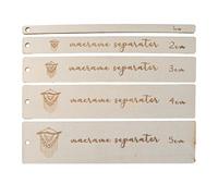 AALLYN Strumento distanziatore Macrame | Righello per Strumento Guida separatore per Legno Modello distanziatore Macrame - 5 Strumenti e Attrezzature per macramè per Decorazioni murali Fai da Te Boho