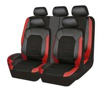 AALXF Coprisedili Auto per Citroën Nemo (2008-2017), Set Completo Anteriore e Posteriore, Protezione Interni in Ecopelle Sportiva, Compatibile con Airbag Laterali,Red