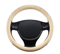 AALXF Coprivolante per Auto per Jaguar S Type 1999-2008 X200,Protezione Custodia Volante Auto Cover,Antiscivolo Traspirante Durevole Coprivolante,Coprimanubrio Auto,E-Beige-O-Shaped