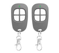 AAM0049 - Set di 2 telecomandi per cancello da garage a 4 canali, 433,92 MHz, compatibile con SCS motorizzazione cancello e porta del garage (grigio)