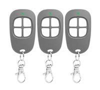 AAM0049 - Set di 3 telecomandi per cancello da garage a 4 canali, 433,92 MHz, compatibile con SCS motorizzazione cancello e porta del garage (grigio)