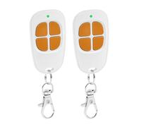 AAM0094 - Set di 2 telecomandi per cancello da garage a 4 canali, 433,92 MHz, compatibile con SCS motorizzazione cancello e porta del garage (arancione)
