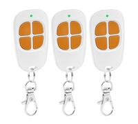 AAM0094 - Set di 3 telecomandi per cancello da garage a 4 canali, 433,92 MHz, compatibile con SCS motorizzazione cancello e porta del garage (arancione)