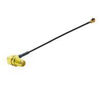AANAN 1 pz Cavo IPEX UFL/u.FL/IPX/IPEX-1/IPEX-4 MHF4 Femmina a SMA Femmina Cavo WIFI RG1.13/0.81mm Cavo di Estensione Pigtail (Color : SMA F90 to MHF4 F, Size : 10CM)