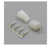 AANAN 10-50 Set connettore Passo 4,2 mm 4 Pin Maschio Femmina Scheda Grafica Fit for Computer ATX 5557 5559 Presa Nera Trasparente con perni(Male Female 90set,50Sets)
