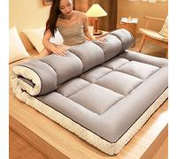 AANNAA Futon MattressThicken Roll Up Japanese Futon Mattress,Winter Quilted Floor Mattress,Gray,90x200cm(35x79inch)