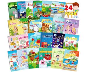 Aannanl 24 mini libri da colorare adattati per bambini dai 2 ai 4 anni e dai 4 agli 8 anni, piccoli regali per feste, regali di completo, reimpetivi per sacchi regalo, attività scolastiche in aula