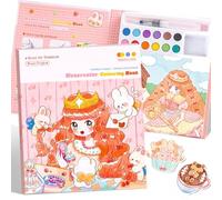 Aannanl Libro da Colorare con Acqua,Magico Acquerelli per Bambini,Album Libri da Colorare per Bambini 3-4-5-6 anni,Regalo Compleanno Bimba Femmina Maschio (Rosa)