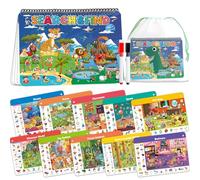 Aannanl Libro Montessori Interattivo,Giochi da Viaggio Bambini 2 3 4 Anni