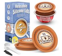 AANQQ Coperchi riutilizzabili per cialde Nespresso Vertuo, 3 tappi in silicone per uso alimentare, per capsule Vertuo riutilizzabili di qualsiasi dimensione (3 coperchi in silicone Vertuo)