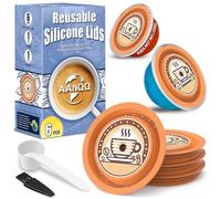 AANQQ Coperchi riutilizzabili per cialde Nespresso Vertuo, 6 tappi in silicone per uso alimentare, per capsule Vertuo riutilizzabili di qualsiasi dimensione (6 coperchi Vertuo in silicone)