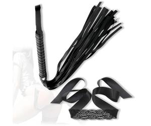 Aaobor Set di fruste da Equitazione multifunzionali in Pelle Nera a 2 Pezzi, appositamente progettate per l'insegnamento dell'equitazione, Leggere, Portatili, robuste e Resistenti