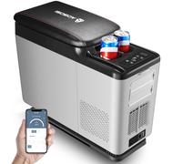 AAOBOSI 15L Frigo Portatile, Frigorifero Portatile Elettrico di -20°C，Frigo da Campeggio 12/24V DC，Frigorifero per Auto，Viaggio，Picnic e Campeggio，Contenitore refrigerante per compressore