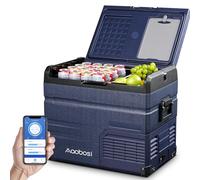 AAOBOSI compressore Frigo Portatile 46 L, Frigo Per Auto Doppia Zona, Frigorifero da Viaggio con WiFi, -20 ℃ a 20 ℃, 12/24 V DC e 100/240 V AC,Per Auto, Camion, Camper, Barca e Presa Di Corrente