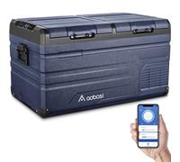 AAOBOSI Contenitore Frigo Portatile 72 L, Frigo Per Auto Doppia Zona, Frigorifero da Viaggio con WiFi, -20 ℃ a 20 ℃, 12/24 V DC e 100/240 V AC,Per Auto, Camion, Camper, Barca e Presa Di Corrente