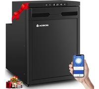 AAOBOSI Frigo Portatile 45L, Frigo da Campeggio con APP, Frigorifero Per Caravan con Luci LED, 12/24V DC, -20 °C a 20 °C, Per Auto, Camion, SUV, Camper, Barche, Campeggio e Viaggi