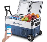 AAOBOSI Frigoriferi Portatile 30L, Frigo Per Auto Doppia Zona, -20℃ a 20℃, 12/24V DC e 220V AC, Frigo Portatile Per Auto, Camion, Barche, Case, Campeggio e Pesca, Refrigerante Compressore