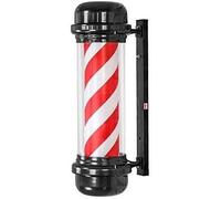 AAOTE Barber Shop Pole LED Barbers Pole 71cm Bianco Rosso Girevole Barber Shop Hair Salon Logo Salon Shop Sign Lampada da Parete per Esterni Impermeabile 0605 (Color : White+Red)
