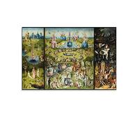 AAOTE Hieronymus Bosch - Poster artistico da appendere alla parete con il giardino delle delizie terrestri, poster decorativo da appendere alla parete, 50 x 75 cm