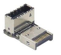 AAOTOKK 1 Pezzi 90 Gradi Angolato Verso il Basso USB 3.1 Femmina a Connettore Frontale Maschio Tipo E per Adattatore dati di Espansione della Scheda Madre Tipo E (Tipo E/Giù)