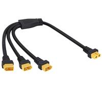 AAOTOKK 14AWG XT60 1 Adattatore Femmina a 3 Connettori Maschio,Utilizzato per il Dispositivo di Ricarica della Batteria della Presa XT60 e l'inverter Automobilistico.(37cm/1F a 3M)