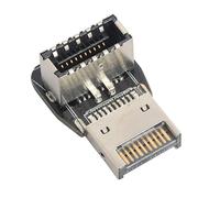 AAOTOKK 1Pezzi Tipo E USB 3.1 a 90 Gradi Pannello Frontale Frontale Maschio Maschio Femmina USB 3.1 ad Angolo retto verso l'alto Connettore di Alimentazione interno sulla scheda Madre.(Tipo E/Su