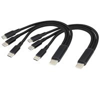 AAOTOKK 2-Pezzi/20Cm Breve USB C Y cavo Splitter USB Tipo C 2.0 Maschio a 2xTipo C+1xMicro USB Maschio Ricarica,Compatibile con Telefoni Cellulari,Tablet e più Dispositivi(Nero-2Tipo C+1Mmicro)