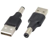 AAOTOKK (2-Pezzi Adattatore di Alimentazione DC a USB DC USB 2.0 A Maschio a DC Maschio 5 V DC Connettore Secchio di Ricarica,Adatto per tablet,. (DC 5.5×2.1mm)