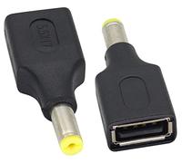AAOTOKK (2-Pezzi Adattatore di alimentazione DC a USB USB 2.0 Connettore femmina a DC maschio 5V DC per caricabatterie, adatto per tablet,macchine di controllo. (DC5.5 × 1.7mm)