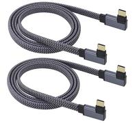 AAOTOKK 2Pezzi Pacchetti 90 Gradi Angolo Retto Gen 2 USB-C 3.1 a USB C Maschio 60W10Gbps Sincronizzazione dati Cavo di Ricarica Rapida 3A,Compatibile con MacBook Pixelbook,Galaxy S20,SSD(1M-M/M
