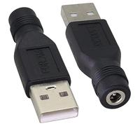 AAOTOKK(2Pezzi USB 2.0 A Maschio to DC 3,5x1,35 mm Femmina DC Adattatore di Alimentazione USB 2.0 a Batteria Connettore cavo di Alimentazione Per Dispositivi di Ricarica da 5Volt DC USB(M/F 3.5x1.35)