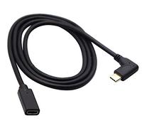 AAOTOKK 3.1 Cavo Prolunga Tipo C 90 Gradi Usb 3.1 Tipo C Femmina A Maschio Gen 2 (10 Gbps) Cavo Di Prolunga, Supporto Per Ricarica, Dati, Audio, Cavo Video Per Samsung Galaxy S8 (1M,M/F)