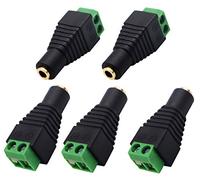 AAOTOKK 3,5 mm Terminale a vite Placcato in oro 3,5 mm (1/8 ") TS Mono Femmina a 2 pin Femmina Terminale a vite AUX Cuffie Balun Adattatore Nessun convertitore di saldatura (5 confezione/Femmina)