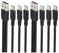 AAOTOKK 4-Piede/2-Pezzi USB 2.0 Maschio a 3 USB Micro Maschio Y-Branch 3 in 1 Cavo di Ricarica Veloce 2A,Adatto per Smartphone e Qualsiasi Dispositivo Alimentato Micro USB (Nero-3 USB Micro)