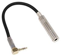 AAOTOKK 90 Gradi 1/8 a 1/4 Stereo Adattatore Cavo, 90 Gradi 3,5 mm Maschio a 6,35 mm Femmina Audio Stereo Cavo per Amplificatori, Chitarra, Dispositivi Home Theater,Laptop ecc.(9 pollici/24 cm)