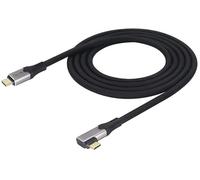 AAOTOKK 90 Gradi Angolo Retto Spina USB C Maschile PD 240W Carica Trasmissione dati 80Gbps,Display Video 16K/60HZ,Compatibile con Thunderbolt 5/4/3,Mac Book/1Pad Serie,Samsung Galaxy. (USB5 1.5M)
