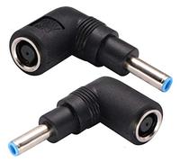 AAOTOKK 90 Gradi DC 7,4mmx5,0mm Femmina a 4,5mmx3,0mm Maschio DC Convertitore per Adattatore di Alimentazione Sostitutivo Dell'adattatore per Notebook HP(2Pezzi)